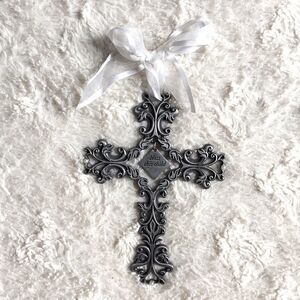 Pewter Bless This Child Cross